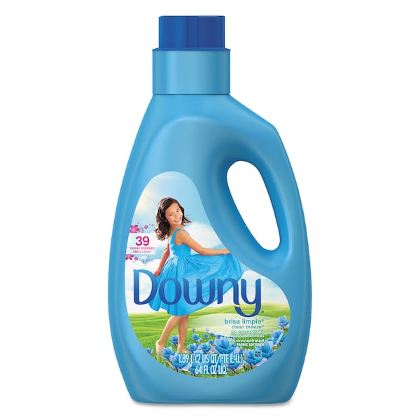 Downy Liquid Fabric Softener, Clean Breeze, 64 oz Bottle, PK8 89676 Zoro